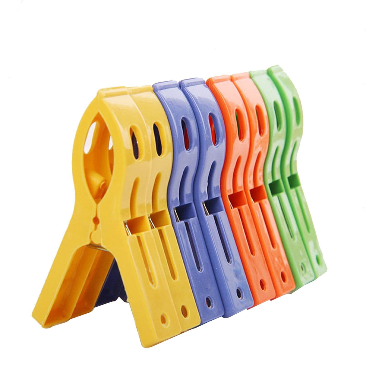 Towel Pegs,Beach Towel Clips for Chairs Cruise Plastic Clothes Pins Beach Chair Towel Clips,Towel Holder Clips,Heavy Duty Clothes Pins-Keep Towel from Blowing Away Beach Essentials(Multicolored1) Yellow