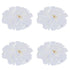 4 Pcs Flower Placemat,3D Flower Placemats,Flower Shape Placemat,Heat-Resistant And Washable Placemat for Dining Table,Tablemats Kitchen Table Setting Decorative for Wedding Holiday Dining Table,Red White
