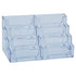 Business Card Holder, Acrylic Business Card Stand for Desk with 4 Tier, Plastic Cards Display Holder for Exhibition, Home and , 8 Pocket, 1 Pack, 7.68x3.35x3.94 7.68" x 3.35" x 3.94" Clear