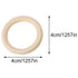 Natural Wood Rings for Crafts, Unfinished Wooden Rings, Macrame Rings for DIY, Wooden Rings Without Paint, Pendant Connectors, 10 Pcs, 70mm/2.76Inches 2.76" x 2.76" Beige*10
