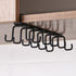 Under Cabinet Storage Mug Hooks, Under Cabinet Utensil Holder Hanger Hook, Double Sided Utensil Racks Coffee Mug Holder for Kitchen Storage, 12 Hooks, 10.03x3.15x2.75 17" x 7" Black
