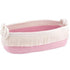 Woven Breads Baskets, Oval Small Fruit Baskets, Stackable Plastic Wicker Baskets for Serving Vegetables, Kitchen, Restaurant, Outdoor, Imitation Rattan, 1 Pcs, 7.48x5.11x2.75 13.0" x 6.0" x 4.0" Red