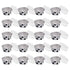 Aluminum Foil Baking Cups with Lids,20pcs Round Pudding and Cake Molds,Heat-Resistant Up to 250°C,Reusable for Oven,Microwave,and BBQ,Ideal for Parties,Catering,and Home Baking White