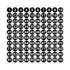 Sheet of 1-100 round number stickers in multiple colors.