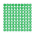 Sheet of 1-100 round number stickers in multiple colors.