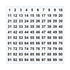 Sheet of 1-100 round number stickers in multiple colors.