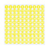 Sheet of 1-100 round number stickers in multiple colors.