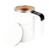 Self-Stirring Magnetic Coffee Mug with Temperature Display,Automatic Mixing for Coffee Tea and Shakes,Food Grade 304 Stainless Steel Liner,Smart LCD Screen for Real-Time Heat Monitoring A