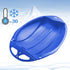 Round Snow Sled Disc for niñas & Adults, Durable PP Plastic Sand Slider & Winter Ski Pad, Non-Slip Design with Deep Seat for Safe Snow, Grass, and Sand Adventures, Supports Up to 100kg Blue