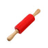 Mini Silicone Rolling Pin, Small Dough Roller with Wood Handle, Non-stick Rolling Pins with Handle, for Craft Kitchen Dough Cookie Pastry Fondant Cake, 1 Pcs, 8.86 Inches 8.86" Green*1