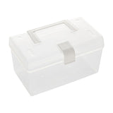 Transparent Storage Box, Clear Storage Latch Box Plastic Container Plastic Carrying Case with Handle and Latches for Home Desktop, 1 Pcs, 7.68x4.13x4.33 9.06" x 4.53" x 3.74" Clear