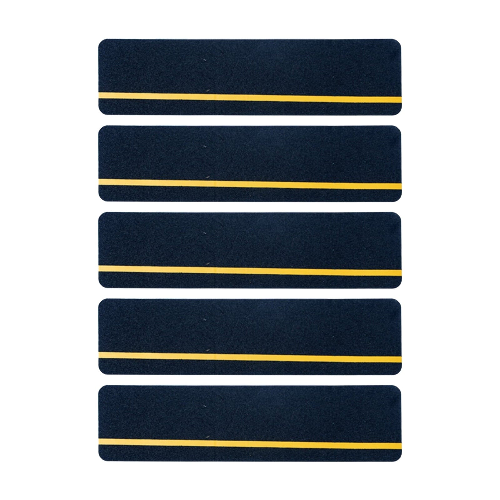 5-Pack Weather Resistant Exterior Grip Tape,Outdoor Stair Treads Non Slip for Wooden Steps - Non Slip Stair Treads - Anti Sniña Strips - Waterproof Adhesive Treads by,24x3.9in Black
