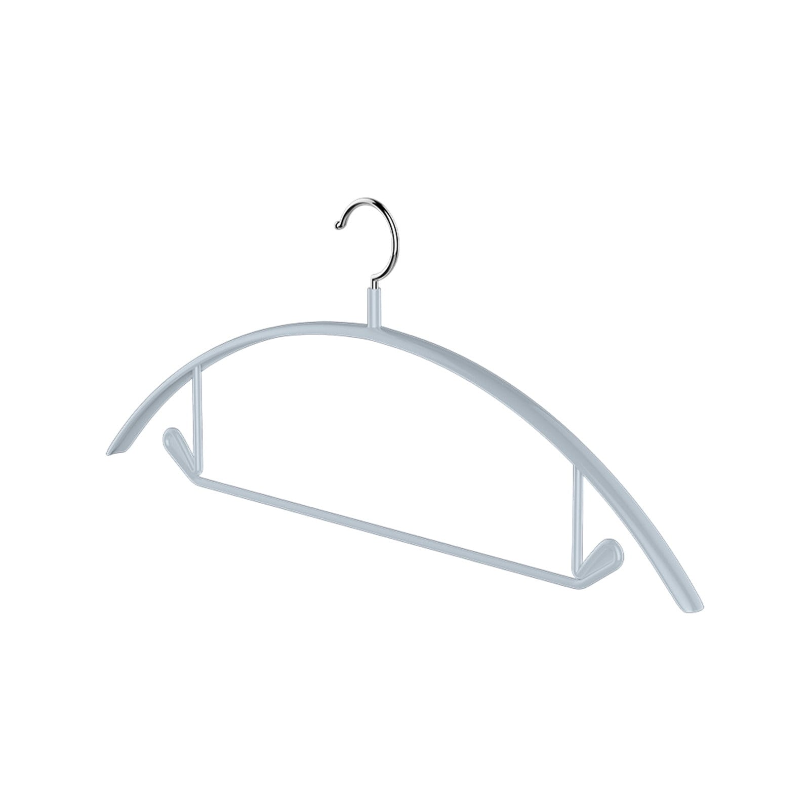 Premium Velvet Hangers, Heavyduty- Non Slip No Shoulder Bump Suit Hanger - Chrome Hooks,Space Saving Round Clothes Hanger for Coat,Sweater,Jackets,Pants,Household Silicone Clothes Hanger ( 10 Pack) Gray