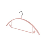Premium Velvet Hangers, Heavyduty- Non Slip No Shoulder Bump Suit Hanger - Chrome Hooks,Space Saving Round Clothes Hanger for Coat,Sweater,Jackets,Pants,Household Silicone Clothes Hanger ( 10 Pack) Pink