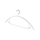 Premium Velvet Hangers, Heavyduty- Non Slip No Shoulder Bump Suit Hanger - Chrome Hooks,Space Saving Round Clothes Hanger for Coat,Sweater,Jackets,Pants,Household Silicone Clothes Hanger ( 10 Pack) White