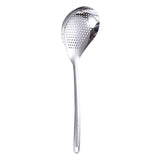 1 Pcs Skimmer Slotted Cooking Spoon,Kitchen Stainless Steel Slotted Spoon,13.97 Inch Skimmer Frying Spoon For Draining & Serving,Spoon With Holes,Slotted Spoons For Cooking,Kitchen Utensil,Silver