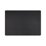 Yellow and black rectangular plastic placemat with a textured surface.