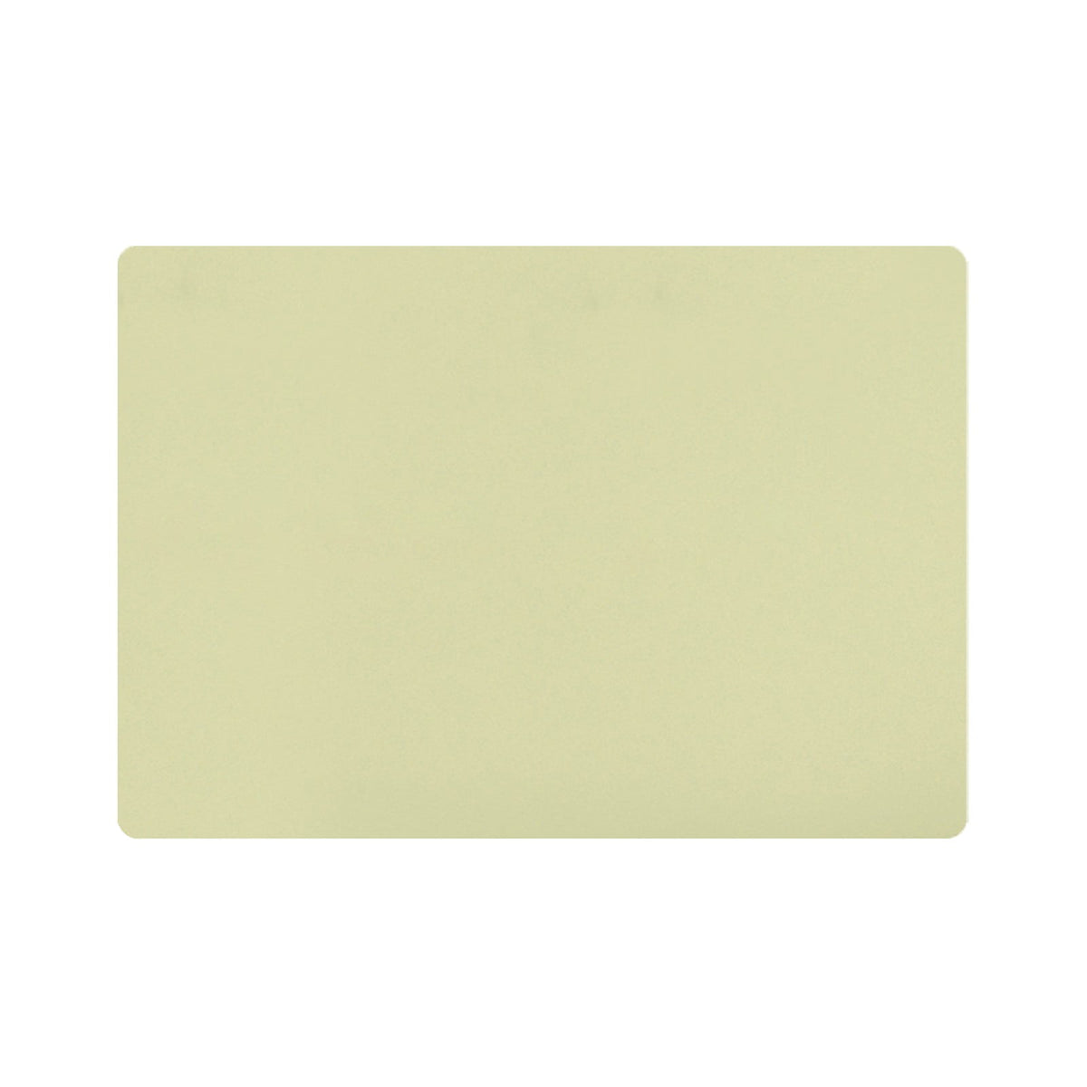 Yellow rectangle placemat with a subtle texture.