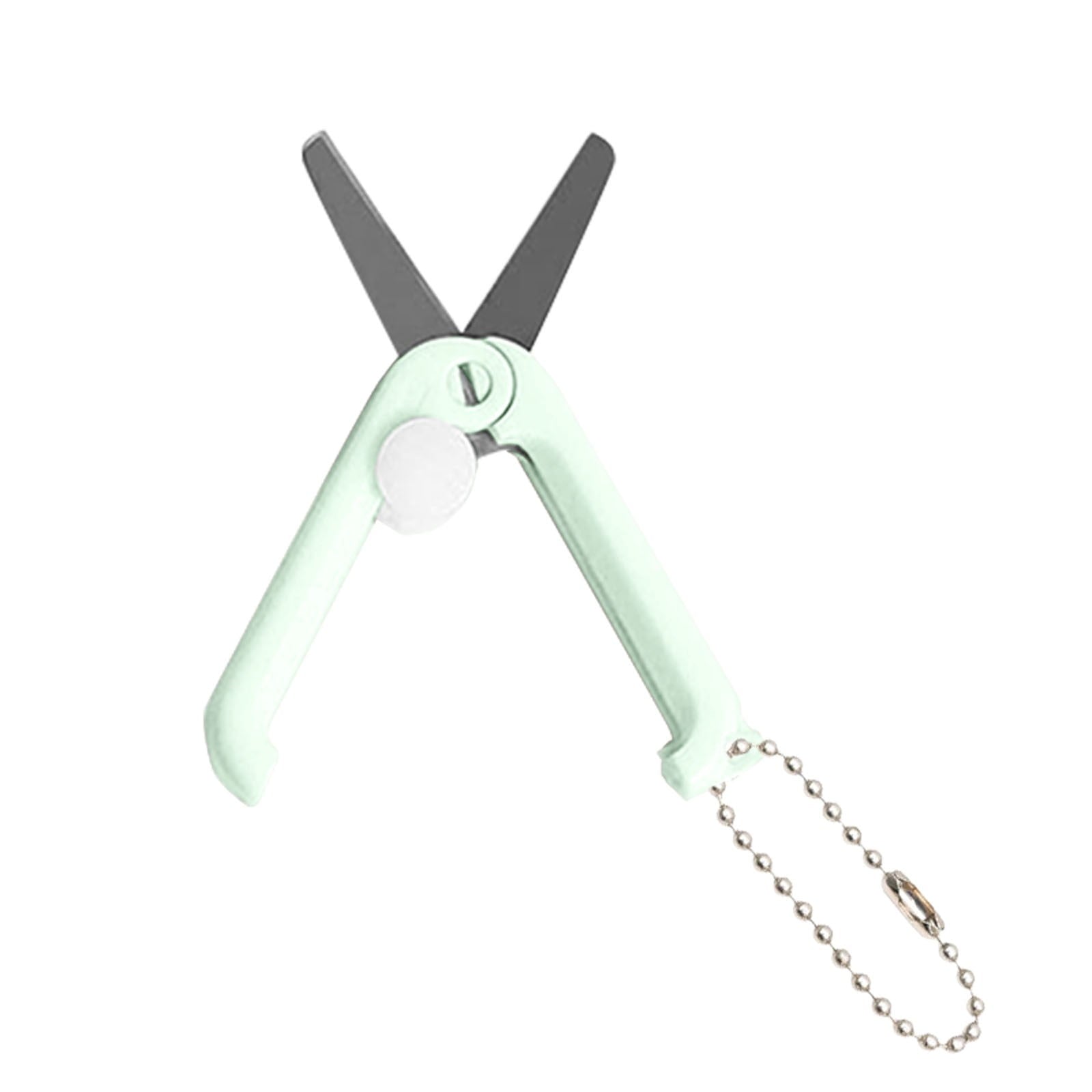 1 Pcs Mini Folding Scissors With Key Chain,1.85 Inch Keychain Scissors,Small Foldable Scissors,Portable Pocket Travel Scissors,Retractable Shears For Cutting, Scrapbooking, Crafting,(A,1.85x0.71 in) H