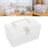 Plastic Storage Bins With Lid and Handle, Plastic Latch Storage Box, Stackable Storage Container, Small Plastic Storage Basket, Cute Organizer Box for Home, Office, 1 Pcs, 7.68x4.13x4.33 9.06" x 4.53" x 3.74" Clear