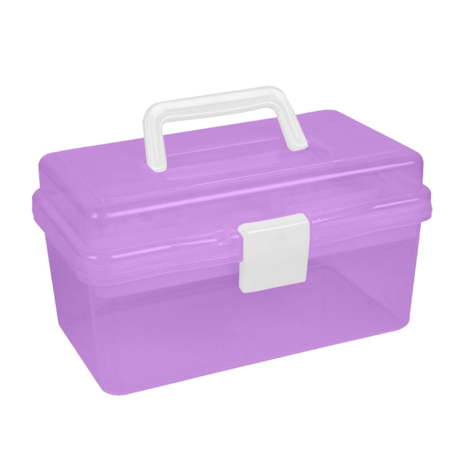 Plastic Storage Bins With Lid and Handle, Plastic Latch Storage Box, Stackable Storage Container, Small Plastic Storage Basket, Cute Organizer Box for Home, Office, 1 Pcs, 7.68x4.13x4.33 7.08" x 3.54" x 4.13" White
