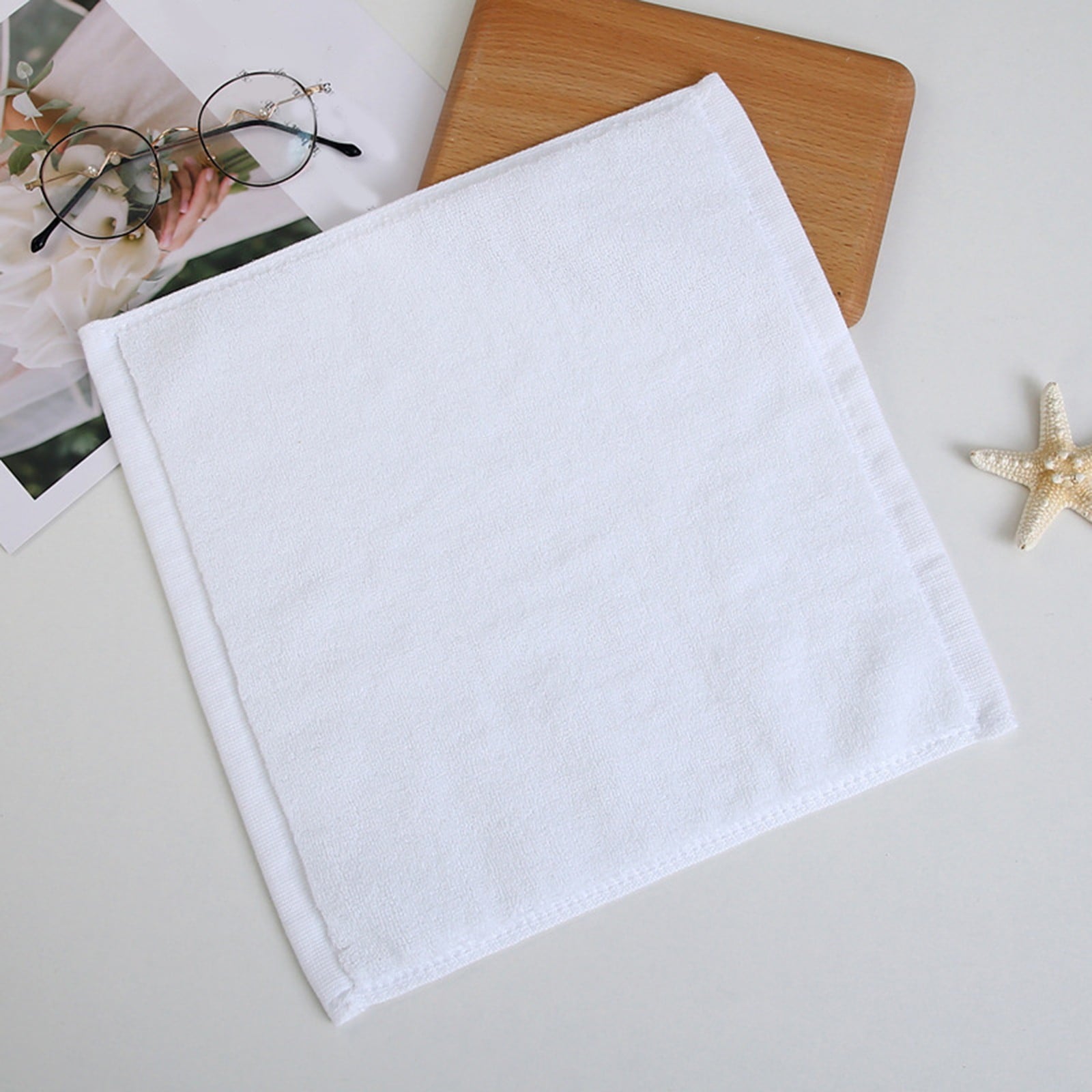 10 Pcs Washcloths,Highly Absorbent and Soft White Face Towels,Reusable Absorbent Washcloths for Sensitive Skin,Multi-Purpose Washcloths and Hand Towels for Bathroom,Hotel,Spa and Gym(White*10) White*10