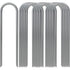 Landscape Staples, Galvanized Garden Stakes, 11 Gauge Heavy Duty U-Shaped Ground Stakes for Weed Barrier Fabric, Irrigation Tubing, Fence, Outdoor Decorations, 16 Pcs, 6.0x1.5 6.0" x 1.5" Silver