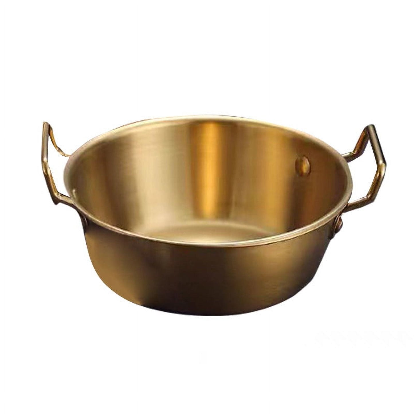 Stainless Steel Soy Sauce Dishes,Sauce Dish Metal Popcorn Pot reusable,Golden Dipping Bowl with Handle Individual Round Seasoning Bowls Serving Dishes for Sushi,Side Dishes,Dessert,Tomato Sauce gold 14cm