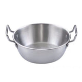 Stainless Steel Soy Sauce Dishes,Sauce Dish Metal Popcorn Pot reusable,Golden Dipping Bowl with Handle Individual Round Seasoning Bowls Serving Dishes for Sushi,Side Dishes,Dessert,Tomato Sauce silvery 15cm