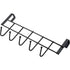 Over The Door Hooks, Door Hanger, Over The Door Towel Rack, Door Coat Towel Hanger Door Coat Rack, No Drilling Metal Hanger with 5 Hooks for Hanging Clothes, Jacket, Hats, 1 Pcs, 9.7x3.5x0.8 17.71" x 11.02" Black