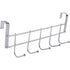 Over The Door Hooks, Door Hanger, Over The Door Towel Rack, Door Coat Towel Hanger Door Coat Rack, No Drilling Metal Hanger with 5 Hooks for Hanging Clothes, Jacket, Hats, 1 Pcs, 9.7x3.5x0.8 9.7" x 3.5" x 0.8" White