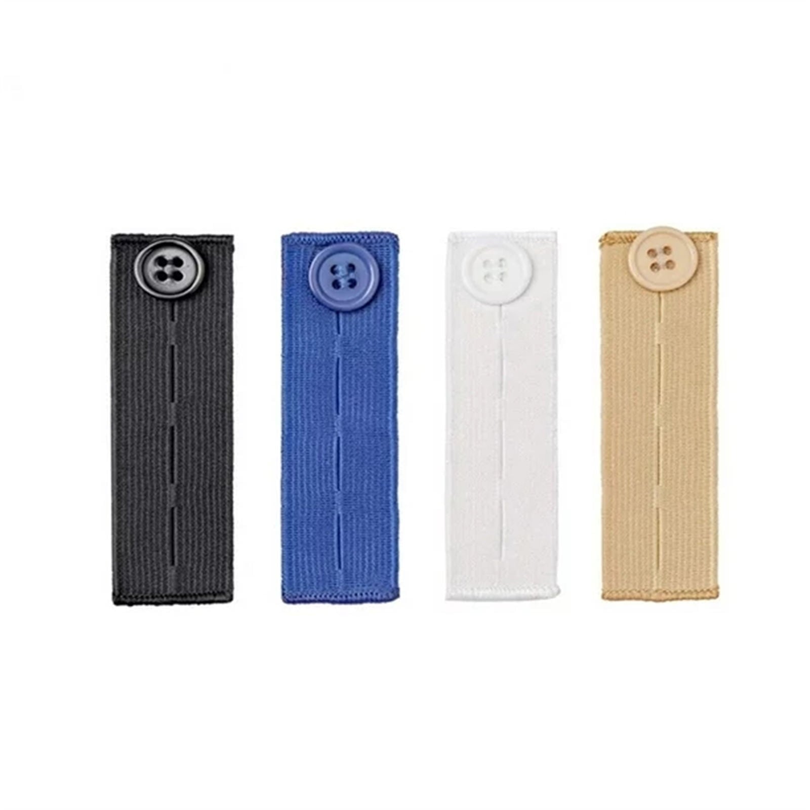 Adjustable Elastic Button Extender, Elastic Button Extenders for Men and Women, Waist Extenders Adjustable for Pants, Trousers, Dress and Jeans, 4 Pcs, 3.3x1.0 3.3" x 1.0" Multicolor*12