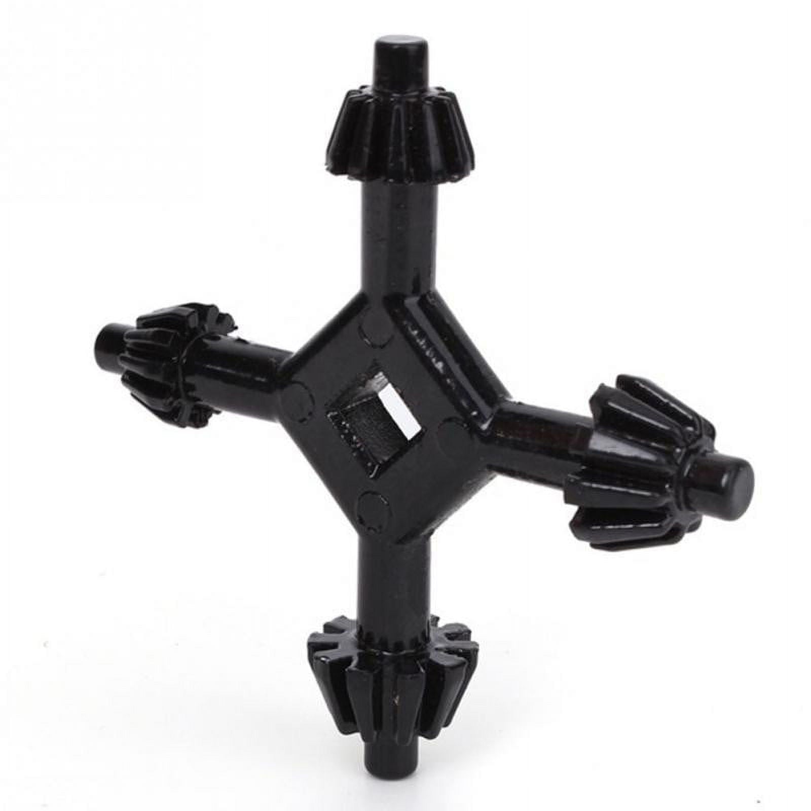 4 in 1 Drill Chuck Key Wrench, Heavy Duty Chuck Key For Drill Press, Electric Drill Chucks, Compatible with Most Drill Press & Power Tool Chucks, 1 Pcs, 2.95x2.95 2.95" x 2.95" Black