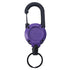 1 Pcs Retractable Keychain,Heavy-Duty Carabiner Badge Holder,Multitool Carabiner Badge Holder,Retractable Keychain Clip Id Holder,Stainless Cord And Extendable Key Ring,Badges & Outdoor Work Purple