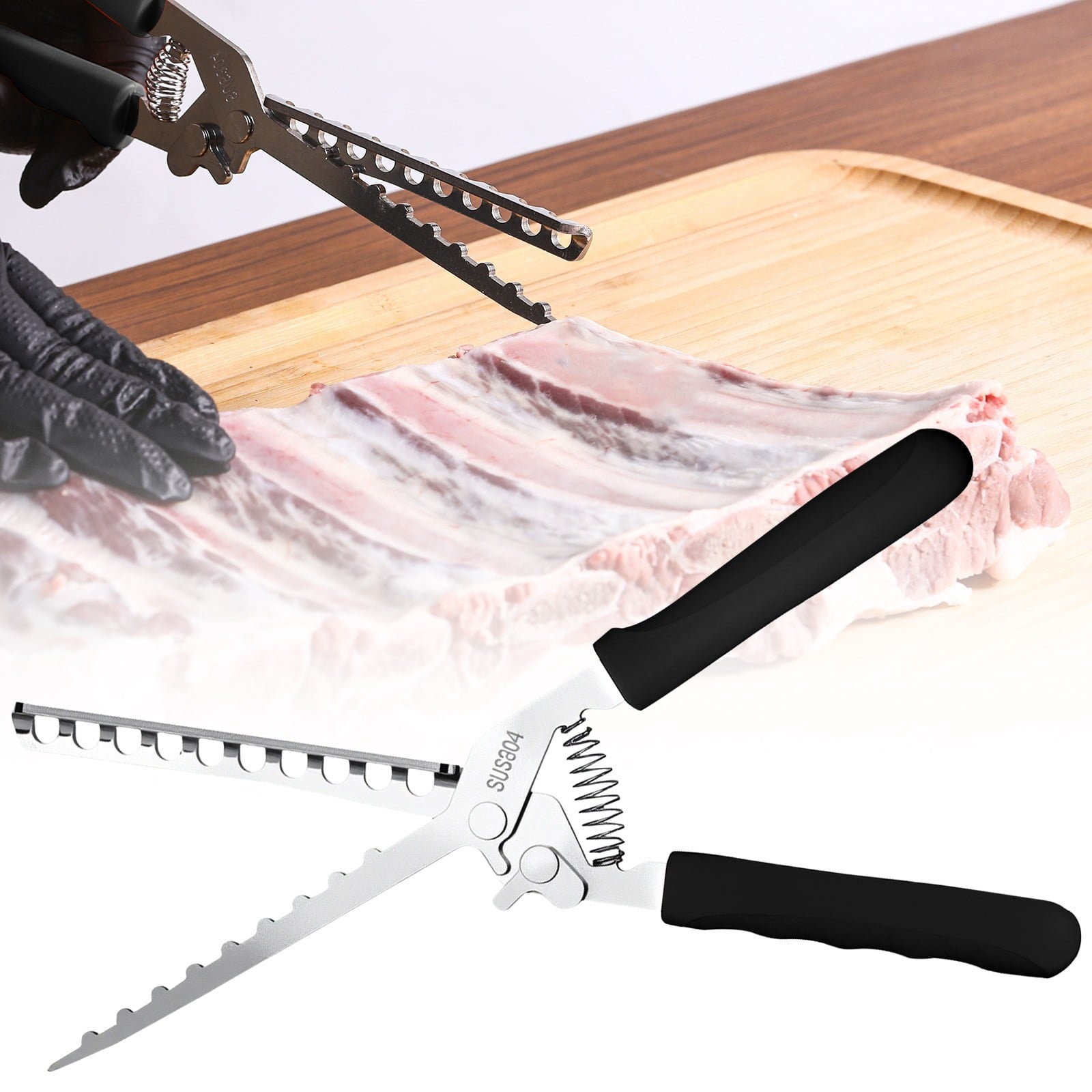Rib Membrane Remover, Stainless Steel Cooking Accessories, Ergonomic BBQ Accessories, Dishwasher Safe Grilling Accessories, Barbecue Tool Set - Gift for Men, 1 Pcs, 11.0x1.5 11.0" x 1.5" Orange