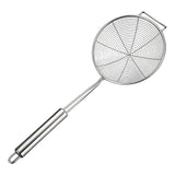 Strainer Spider Skimmers for Kitchen Cooking and Frying Food, Stainless Steel Slotted Spoon Pasta Strainers Tomato Food Strainer Skimmer Ladle For Pasta, 1 Pcs, 15.94x6.3 15.94" x 6.3" Silver