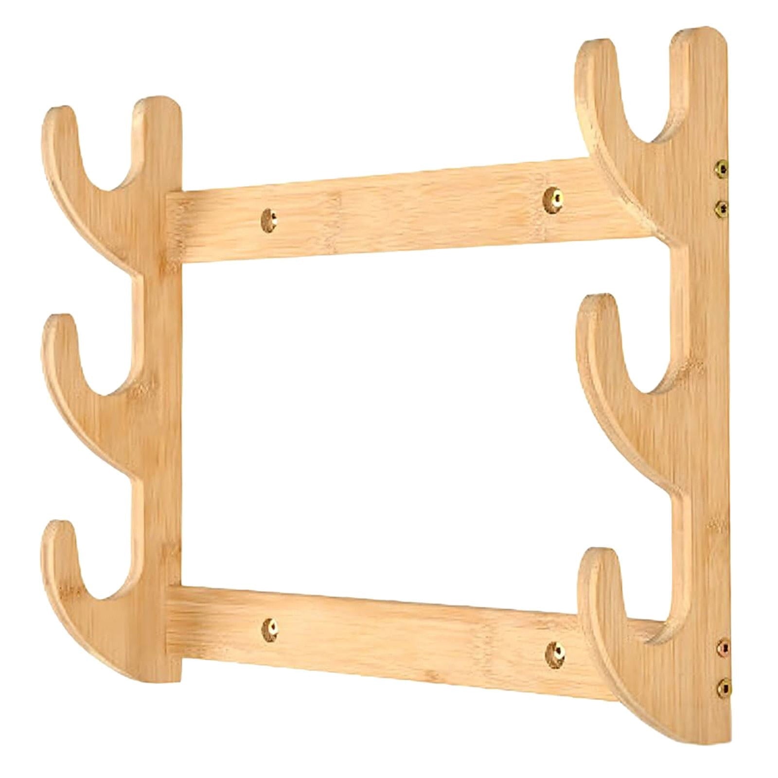 Bow Rack, Wall Mount Sword Holder, Wooden Wall Mount Bow Hanger Heavy Duty Archery Bows Wall Holder for Compound & Recurve Bows, Only Rack, 1 Pcs, 15.35x11.81x1.57 15.35" x 11.81" x 1.57" Beige