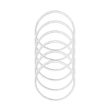 30 oz Replacement Rubber Lid Ring, 3.15 Inch Diameter Gasket Seals, White Lid Gasket Rings for Insulated Stainless Steel Tumbler, 6 Pcs 3.15" Clear*6