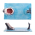 Creative Shark Sushi Plate,Blue Ceramic Shark Plate,Shark Shaped Serving Platter,Food Serving Tray with Dipping Sauce Bowl,Gifts for Shark Party Lovers,Microwave/Oven/Dishwasher Safe Sushi Dishes B