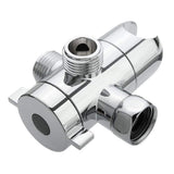 3-Way Diverter Valve, 1/2 Inch Shower Arm Diverter with Handheld Showerhead Bracket, Heavy-Duty Shower Head Arm Mounted Diverter, 1 Pcs, 3.4 Inches 3.4" Silver