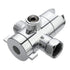 3-Way Diverter Valve, 1/2 Inch Shower Arm Diverter with Handheld Showerhead Bracket, Heavy-Duty Shower Head Arm Mounted Diverter, 1 Pcs, 3.4 Inches 3.4" Silver