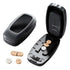 Dual Fixing Clips, Multi-Pill Cutting, Adjustable Slot Pill Cutter - Fits Small/Large Pills, Vitamins, Oval/Long Tablets | 1/2, 1/3, 1/4 Even Splitting, Precision Split, Hidden Sharp Blade B