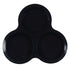 1 Pcs Silicone Egg Cups for Air Fryer,3-Cavity Cupcake Baking Tray,Round Silicone Baking Tools,Round Silicone Ramekins,for Sandwiches,Non-Stick Tray for Baking Accessories,(Dark Gray,9.06x8.46 in) Black