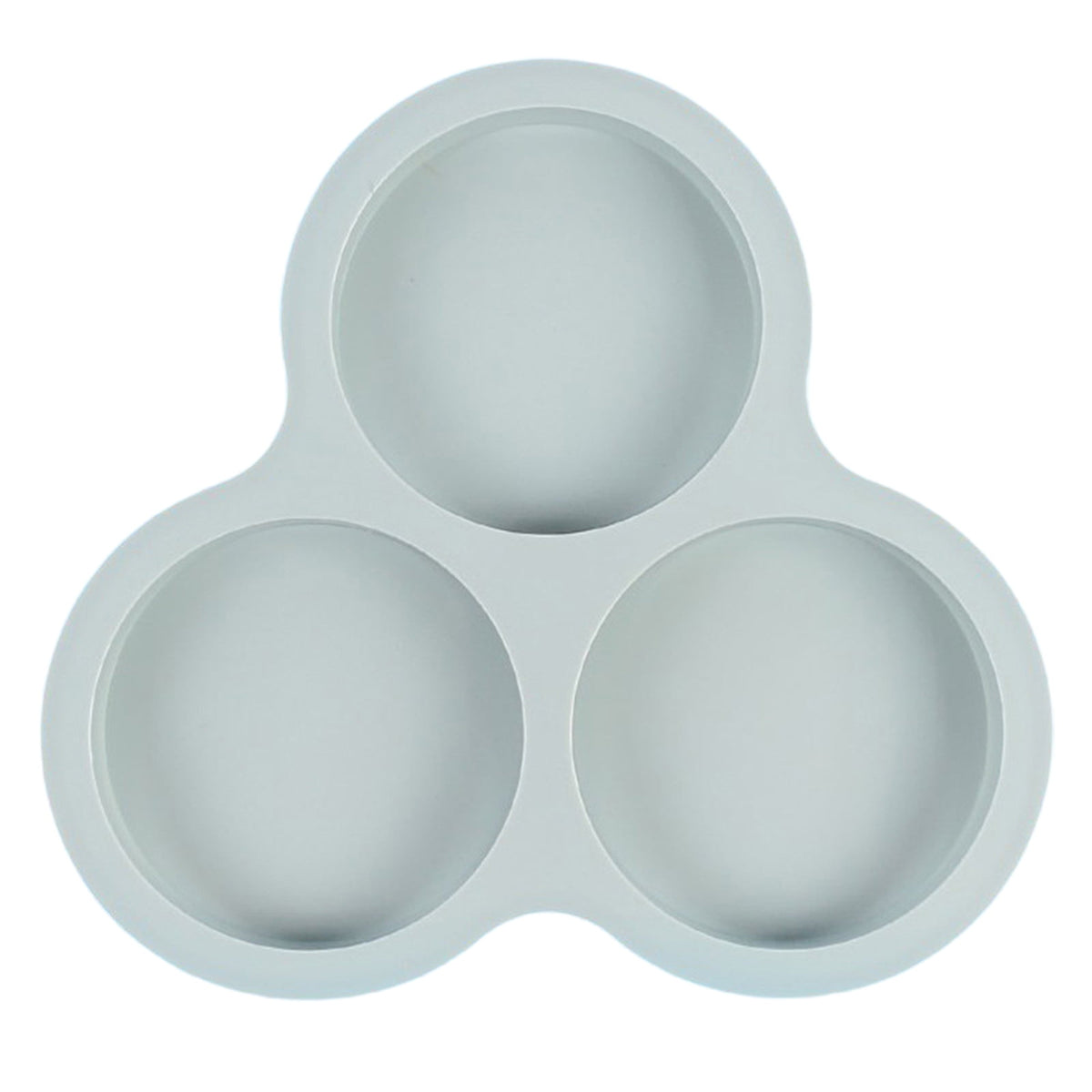 Dark gray 3-cavity silicone egg cup baking tray