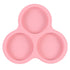 1 Pcs Silicone Egg Cups for Air Fryer,3-Cavity Cupcake Baking Tray,Round Silicone Baking Tools,Round Silicone Ramekins,for Sandwiches,Non-Stick Tray for Baking Accessories,(Dark Gray,9.06x8.46 in) Pink