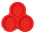 1 Pcs Silicone Egg Cups for Air Fryer,3-Cavity Cupcake Baking Tray,Round Silicone Baking Tools,Round Silicone Ramekins,for Sandwiches,Non-Stick Tray for Baking Accessories,(Dark Gray,9.06x8.46 in) Red