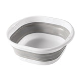 Foldable Massage Foot Bath Bucket with Retractable Design,Portable and Large Capacity for Home Use,Silicone Material with Anti-Slip Bottom,Heat Retention,Ideal for Relaxation and Spa. Gray