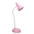 LED Eye Protection Table Lamp for Estudiar,Bendable Gooseneck and Adjustable Brightness,Battery-Powered and Portable,Ideal for Bedroom,Dorm,or Reading,Includes USB Cable. Pink