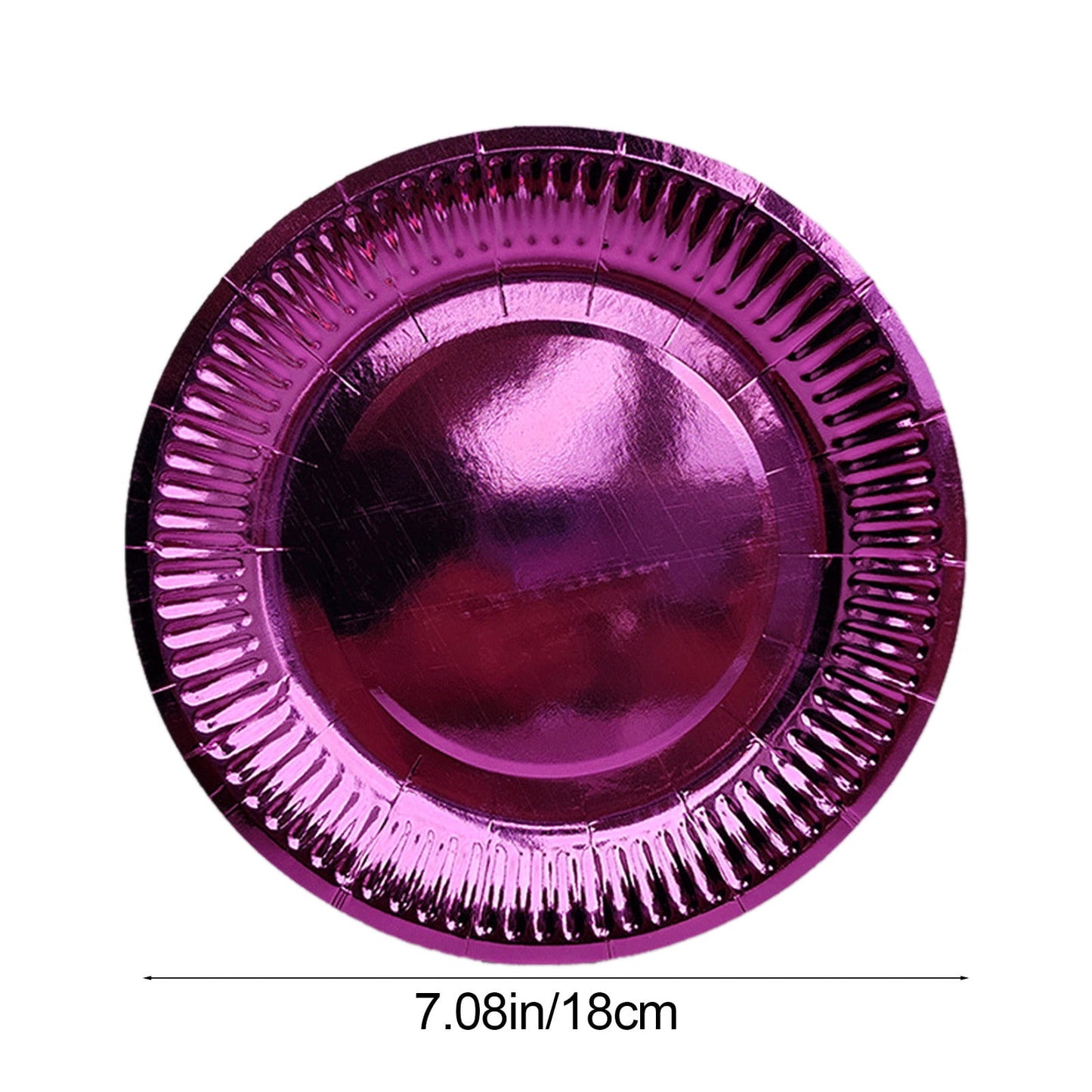 10PCS Gold Red Paper Plates,Disposable Foil Gold Card Cake Dessert Plates Glitter Tableware Party Supplies for Dinner Wedding Anniversary Birthday Bridal Shower Decorations,Gold Card Paper Plates Purple