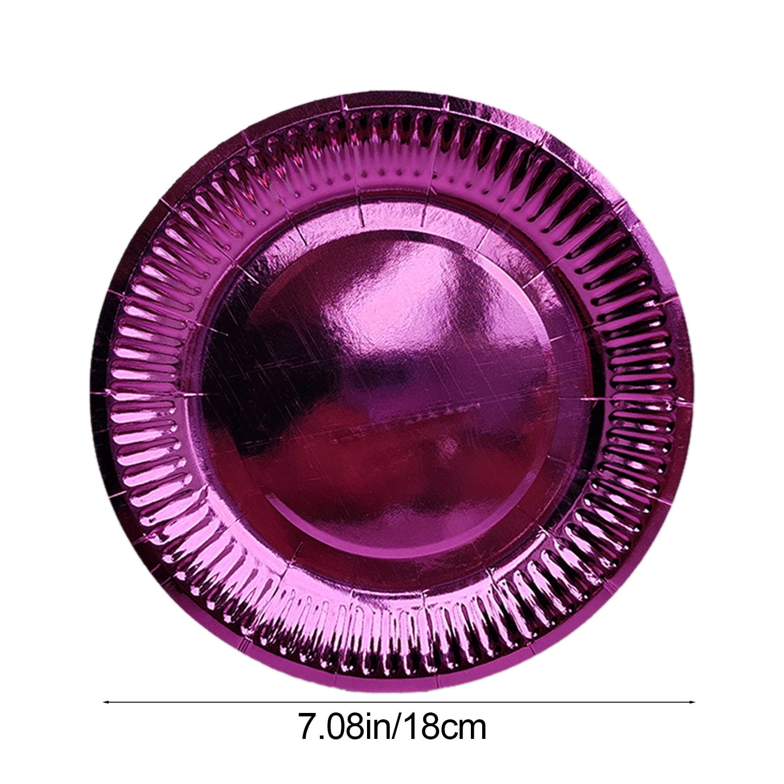 10PCS Gold Red Paper Plates,Disposable Foil Gold Card Cake Dessert Plates Glitter Tableware Party Supplies for Dinner Wedding Anniversary Birthday Bridal Shower Decorations,Gold Card Paper Plates Purple